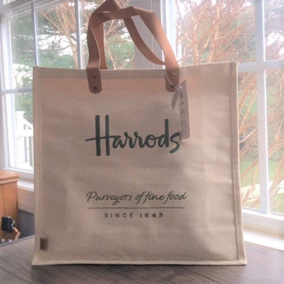 Harrods Handbags - 🇬🇧 NWT Harrods Reusable Jute Shopper Bag Tote!!!